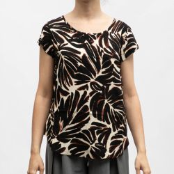 Blouse mc black monstera onlnova 15222174 4499 Femme ONLY