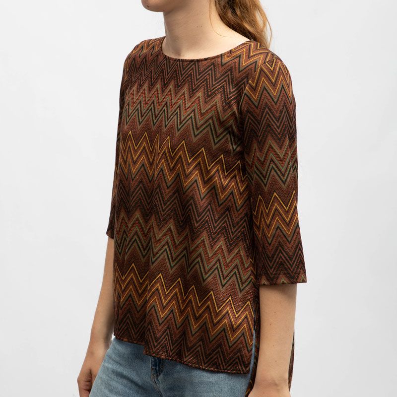 Top marrone/verde th72eeu Femme IMPERIAL