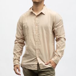 Chemise uni dark beige cr-cuba-x12-dkb Homme CROSSBY
