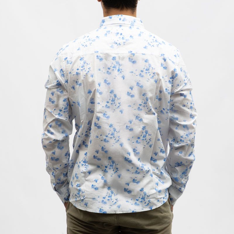 Chemise imprimee white blue cr-corneille-x12-wbl Homme CROSSBY