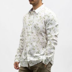 Chemise imprimee white blue cr-corneille-x12-wbl Homme CROSSBY