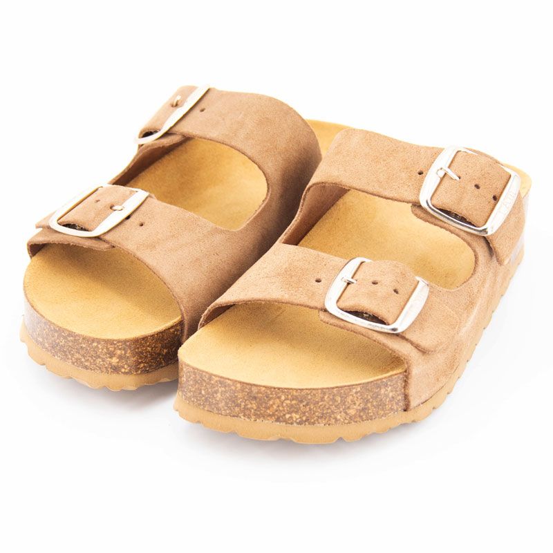 Mules double brides compensée en daim Femme I AM