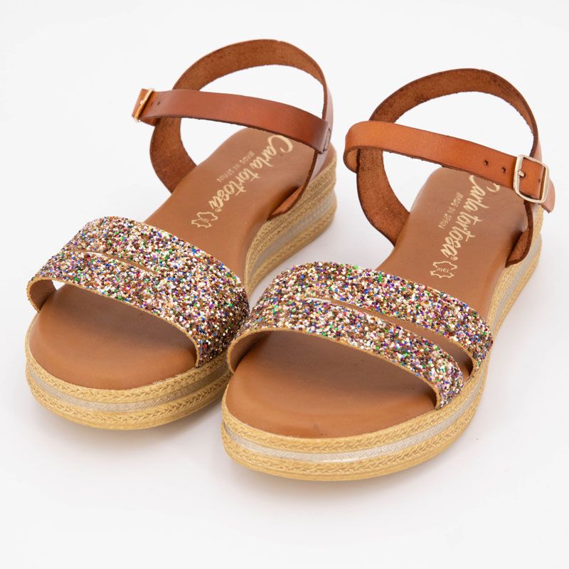 Sandales glitter avec bride à paillettes Femme CARLA TORTOSA