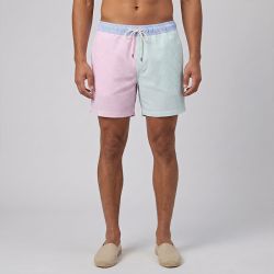 Short de bain à rayures rose bleu vert Homme DOCKERS