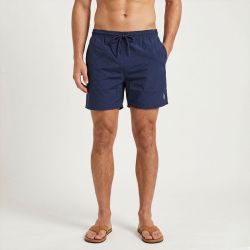 Short de bain uni noir logo brodé Homme US POLO