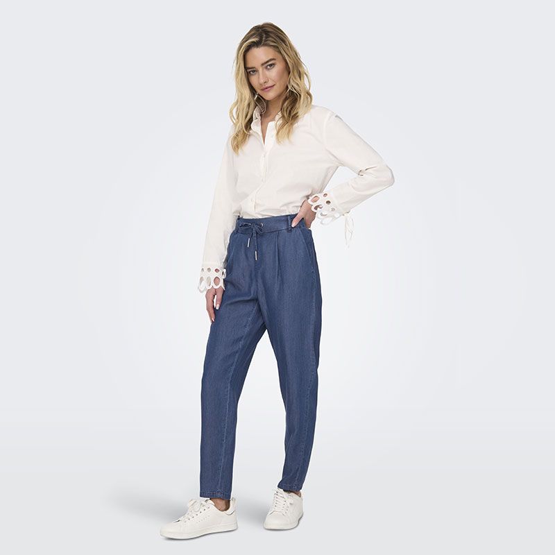 Pantalon medium blue denim onlpoptrash 15342874 4478 Femme ONLY