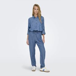 Pantalon medium blue denim onlpoptrash 15342874 4478 Femme ONLY