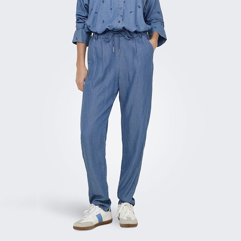 Pantalon medium blue denim onlpoptrash 15342874 4478 Femme ONLY