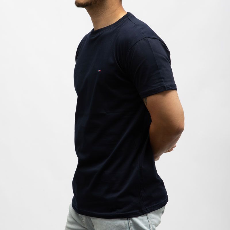 T-shirt logo brodé coton col ras de cou Homme TOMMY HILFIGER