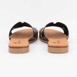 Mules basses cuir tan avellana Femme BIOSTOCK