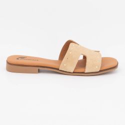 Mule serraje beige remaches 3054 t36/41 Femme BIOSTOCK