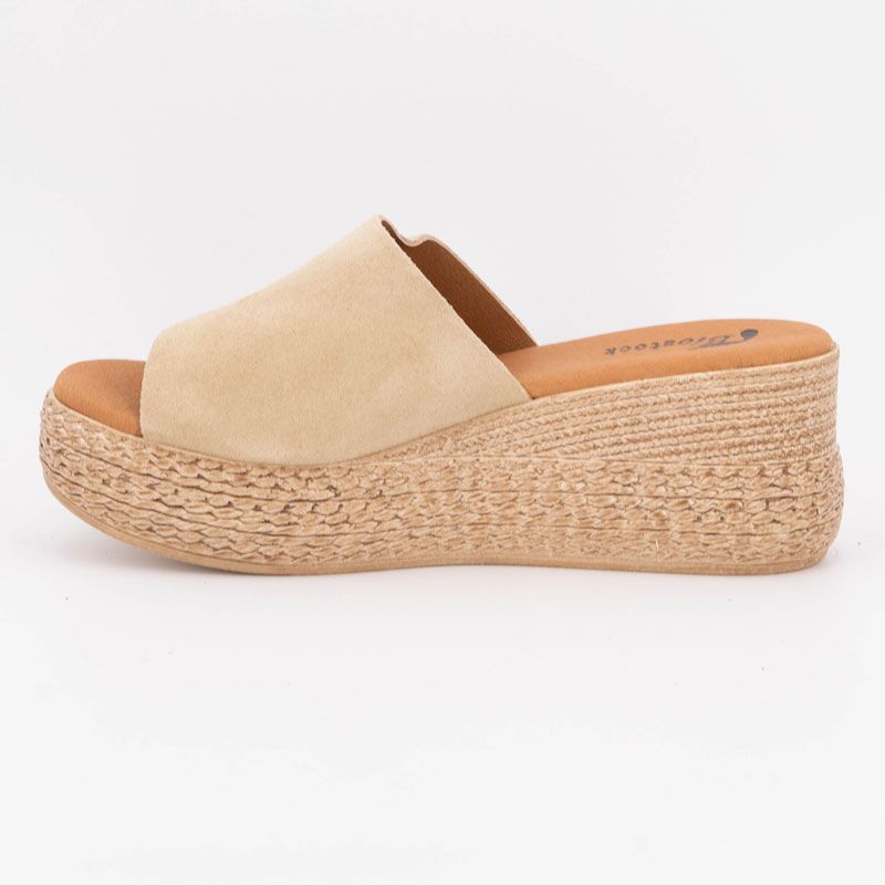 Mule compensee serraje marron 3767 t36/41 Femme BIOSTOCK