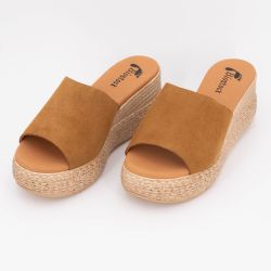 Mule compensee serraje marron 3767 t36/41 Femme BIOSTOCK