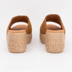 Mule compensee serraje marron 3767 t36/41 Femme BIOSTOCK