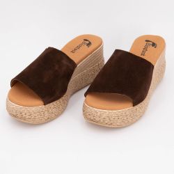 Mule compensee serraje marron 3767 t36/41 Femme BIOSTOCK