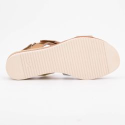 Sandale compensee grabado oro multi 528 t36/41 Femme BIOSTOCK