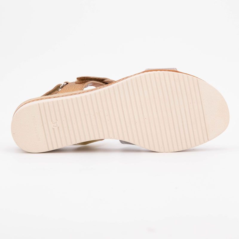 Sandale compensee grabado oro multi 528 t36/41 Femme BIOSTOCK