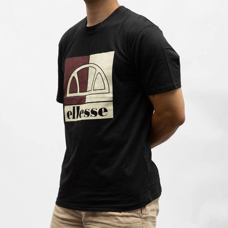 Tee shirt col rond coton avec grand logo Homme ELLESSE