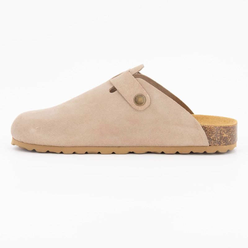 Sabots en cuir lisse daim à boucle Femme I AM