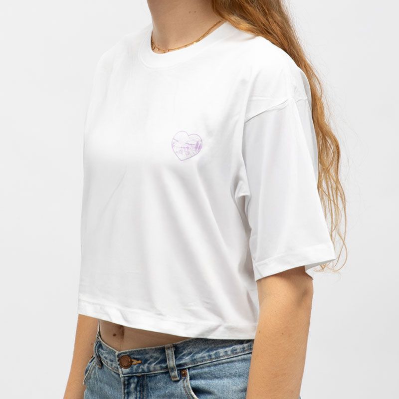 Tee shirt jxandrea bright white provence social 12300104 4529 Femme JJXX