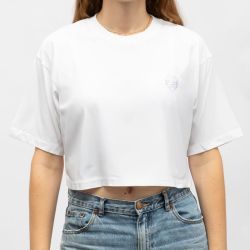 Tee shirt jxandrea bright white provence social 12300104 4529 Femme JJXX
