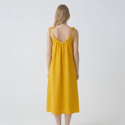 Robe ocre varadero 12420173a Femme LES TROPEZIENNES PAR M.BELARBI