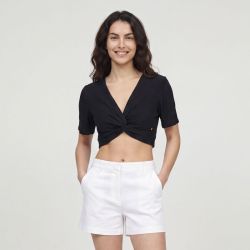 Crop top noir harmony 12120039b Femme LES TROPEZIENNES PAR M.BELARBI