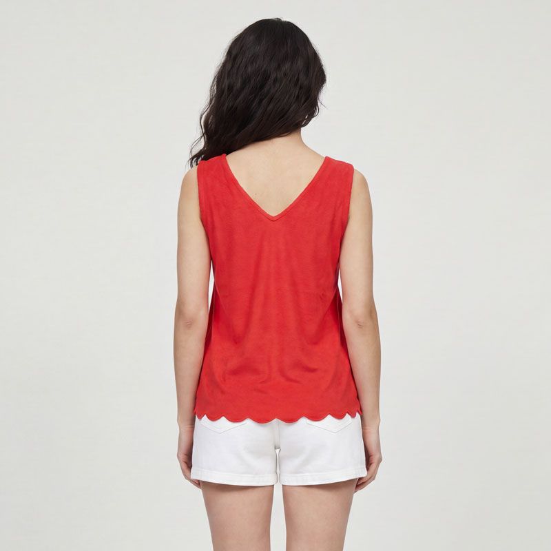 Debardeur rouge carlie 11123448b Femme LES TROPEZIENNES PAR M.BELARBI