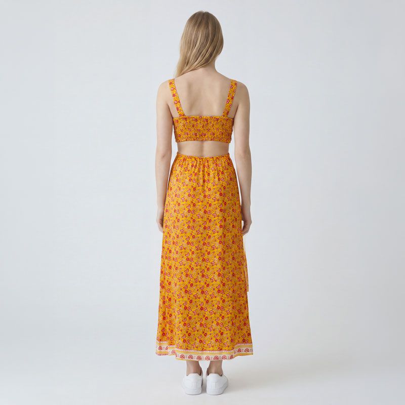 Robe jaune alcudia 12420190a Femme LES TROPEZIENNES PAR M.BELARBI