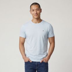 T-shirt logo brodé coton col ras de cou Homme TOMMY HILFIGER