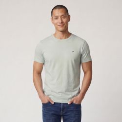 T-shirt logo brodé coton col ras de cou Homme TOMMY HILFIGER