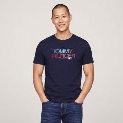 Tee shirt mc white mwomw42369 Homme TOMMY HILFIGER