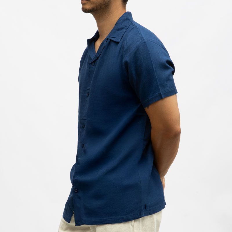 Chemise manches courtes lin mélangé Homme PANAME BROTHERS
