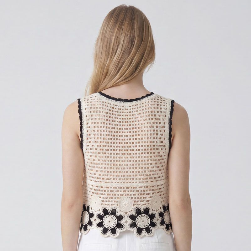 Top en crochet noir gp-ff-25802 Femme GERARD PASQUIER