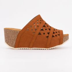 Mule compensee camel lavande t36/41 Femme CHATTAWAK