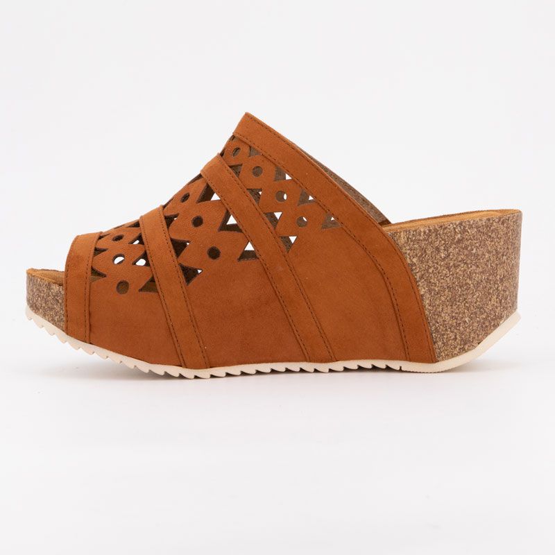 Mule compensee camel lavande t36/41 Femme CHATTAWAK