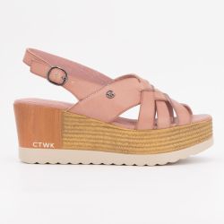 Sandale compensee pink justine t36/41 Femme CHATTAWAK