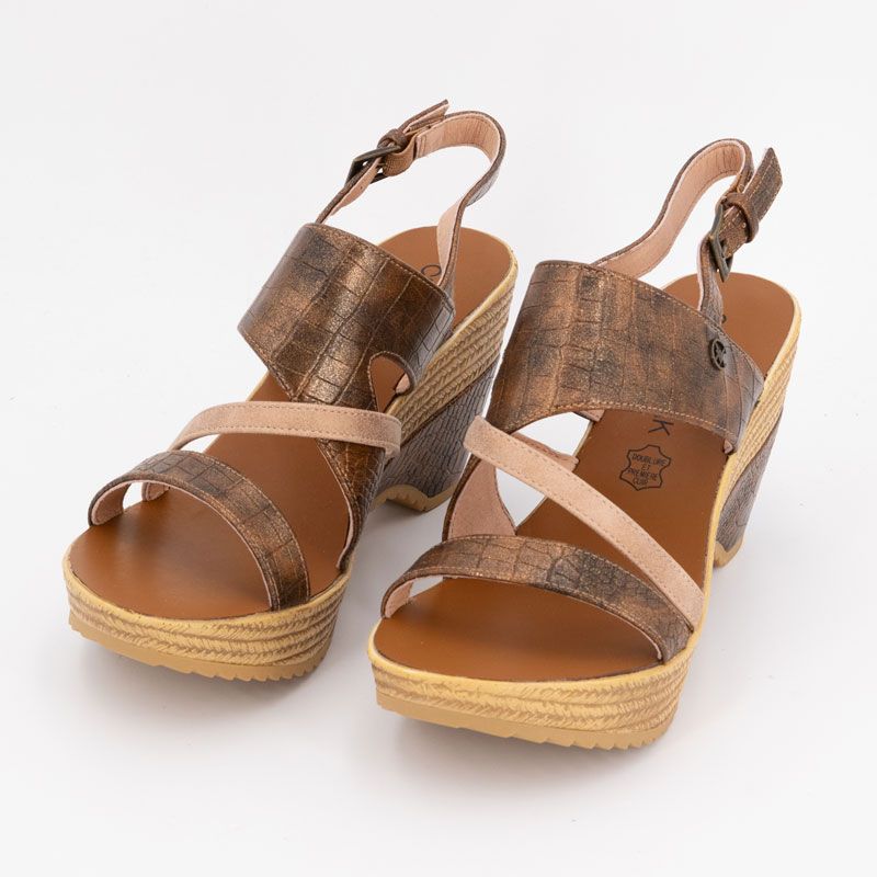 Sandale compensee bronze juliette t36/41 Femme CHATTAWAK