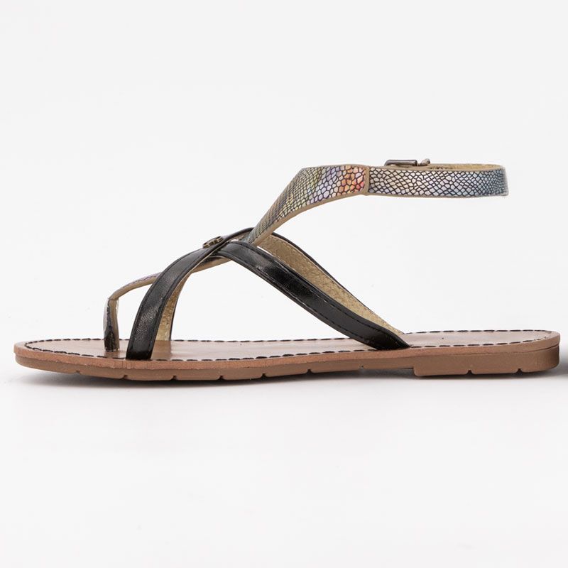 Sandale noir patou t36/41 Femme CHATTAWAK