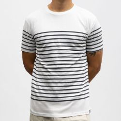 Tee shirt mc coton navy and white tell-ds Homme PANAME BROTHERS