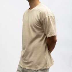 Tee shirt mc coton beige thomas-ds Homme PANAME BROTHERS