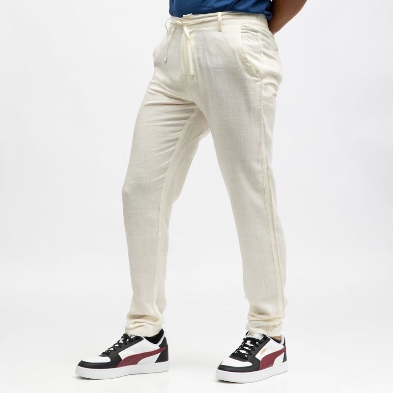 Pantalon lin mélangé cordon julien Homme PANAME BROTHERS