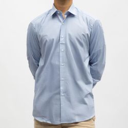 Chemise micro-carreaux bleu et blanc20 bill0891reg Homme BILL TORNADE