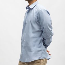 Chemise micro-carreaux bleu et blanc20 bill0891reg Homme BILL TORNADE