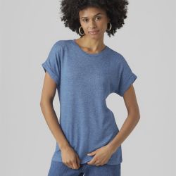 Tee shirt col rond maille fine brianna Femme VERO MODA