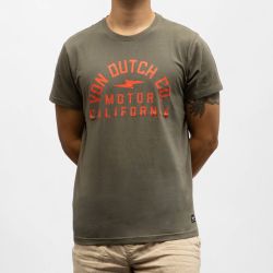 Tee shirt mc stretch avec logo vd/1/tr/aki/nr Homme VON DUTCH