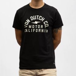Tee shirt mc stretch avec logo vd/1/tr/aki/nr Homme VON DUTCH