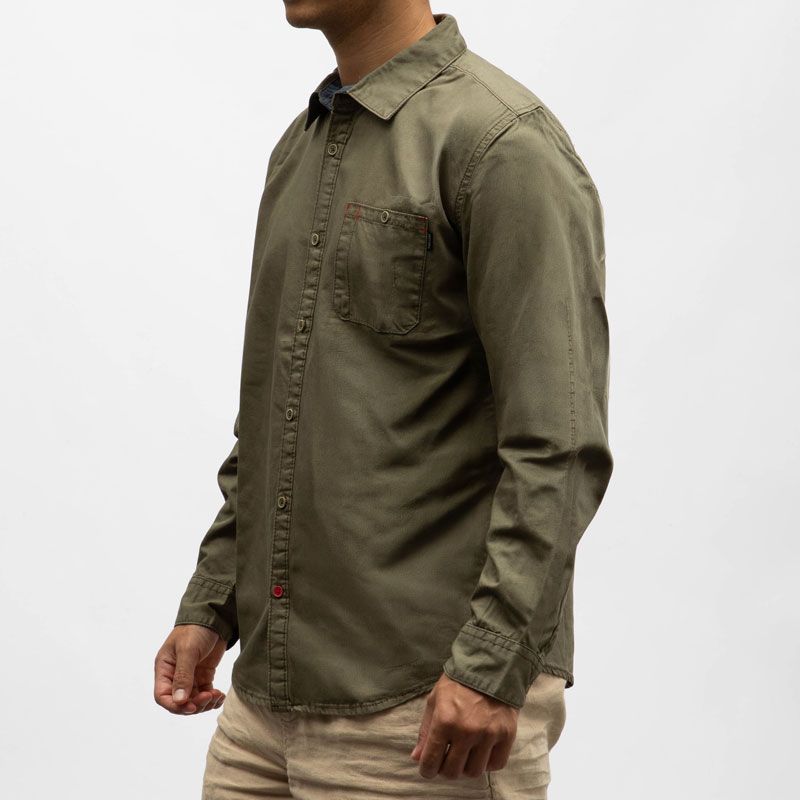 Chemise ml 4044 olive grey 23-10151-00-1199 Homme TIMEZONE