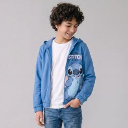 Sweat capuche zippelilo et stitch bleu hy10156 Enfant DISNEY