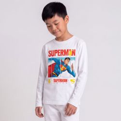 Tee shirt ml superman blanc hy10340 Enfant SUPERMAN